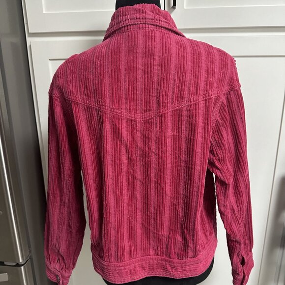 CAbi Raspberry Pink Corduroy Button-Front Jacket - Picture 4 of 11